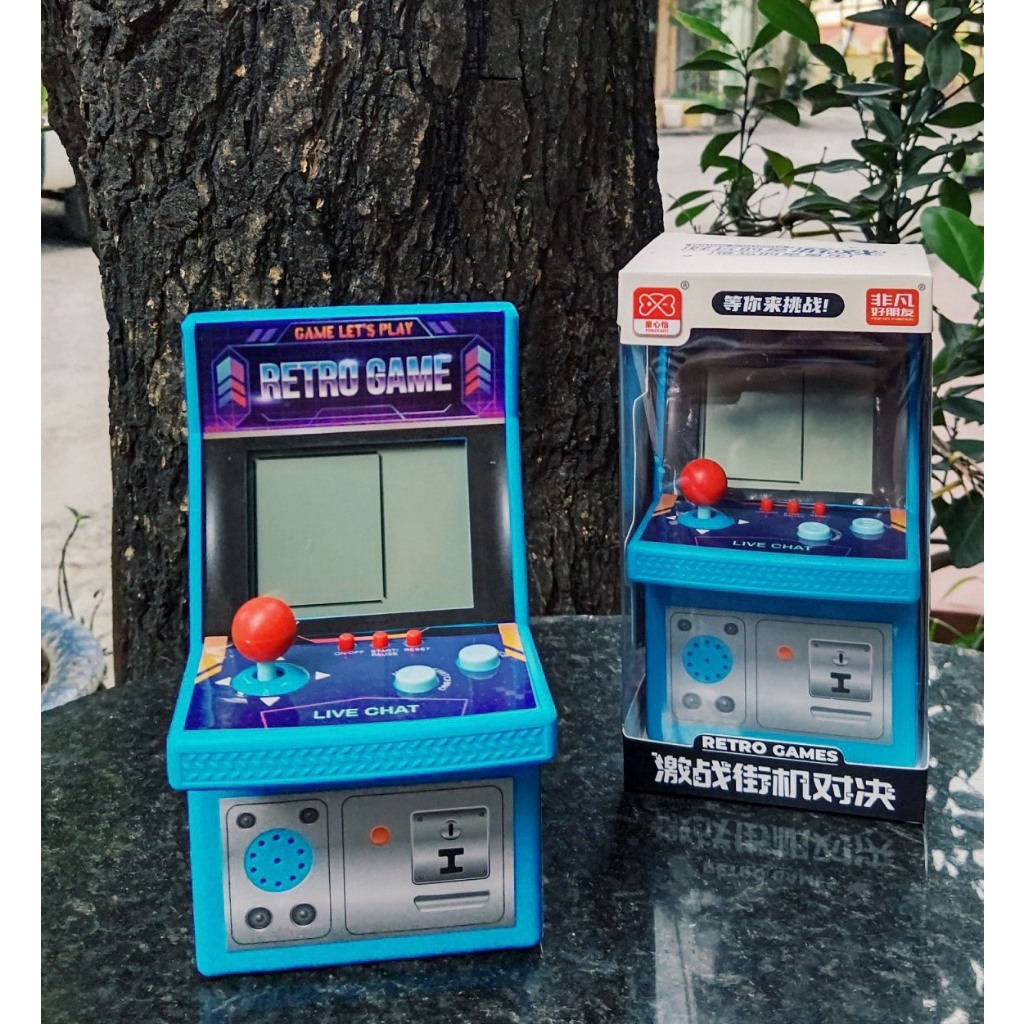 Máy bấm điện tử xếp gạch cầm tay, máy chơi game cầm tay xếp hình Brick Game, trò chơi xếp gạch huyền thoại