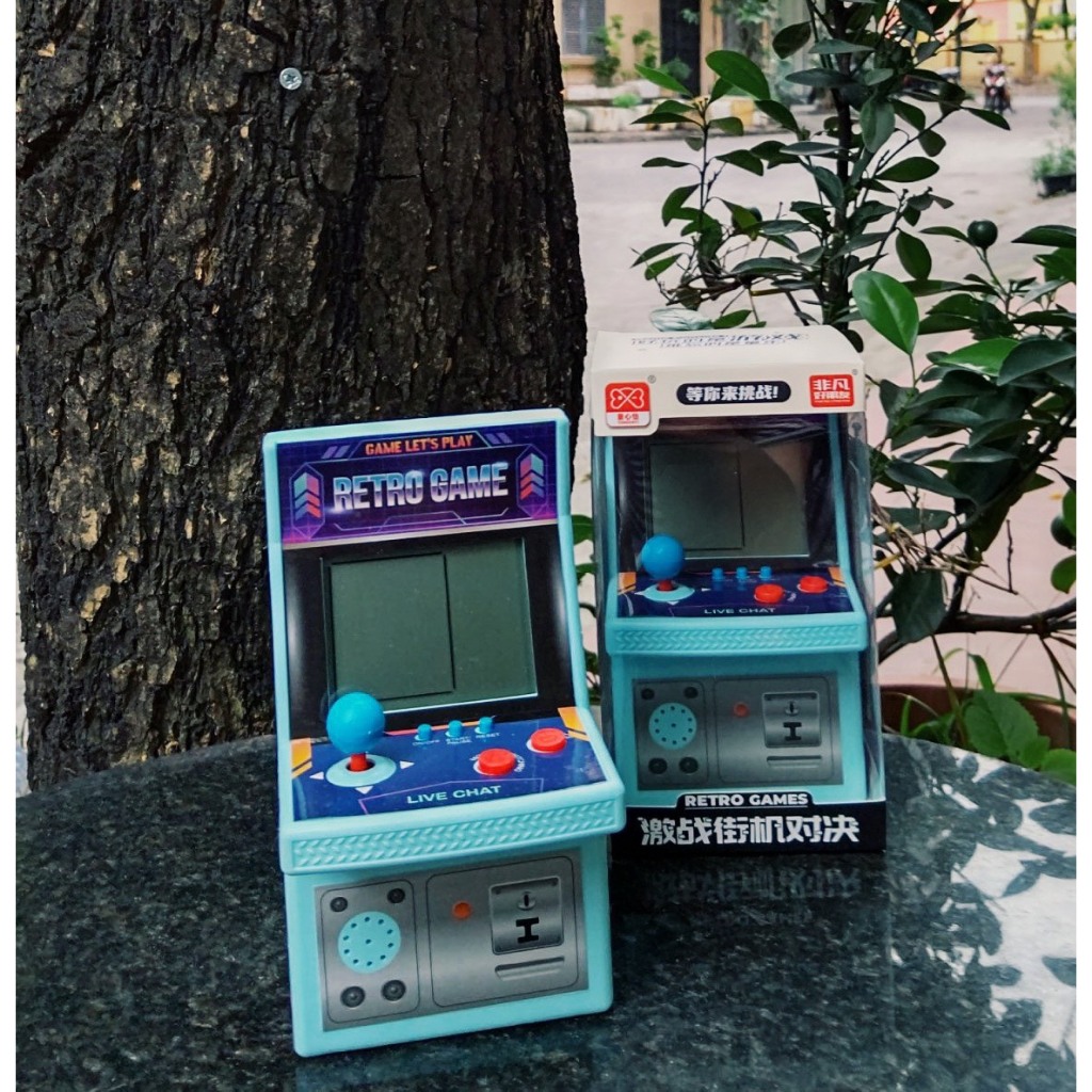 Máy bấm điện tử xếp gạch cầm tay, máy chơi game cầm tay xếp hình Brick Game, trò chơi xếp gạch huyền thoại