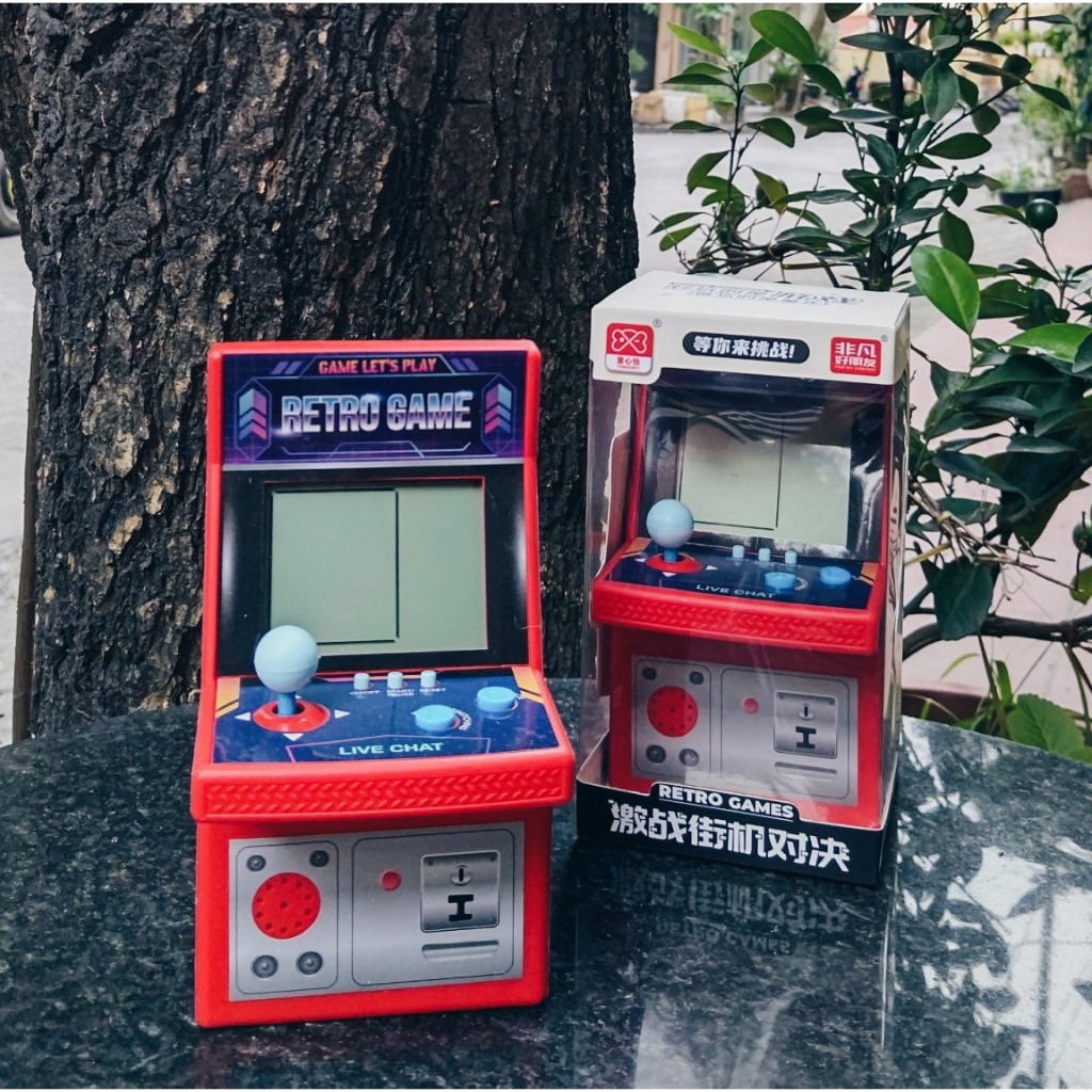 Máy bấm điện tử xếp gạch cầm tay, máy chơi game cầm tay xếp hình Brick Game, trò chơi xếp gạch huyền thoại