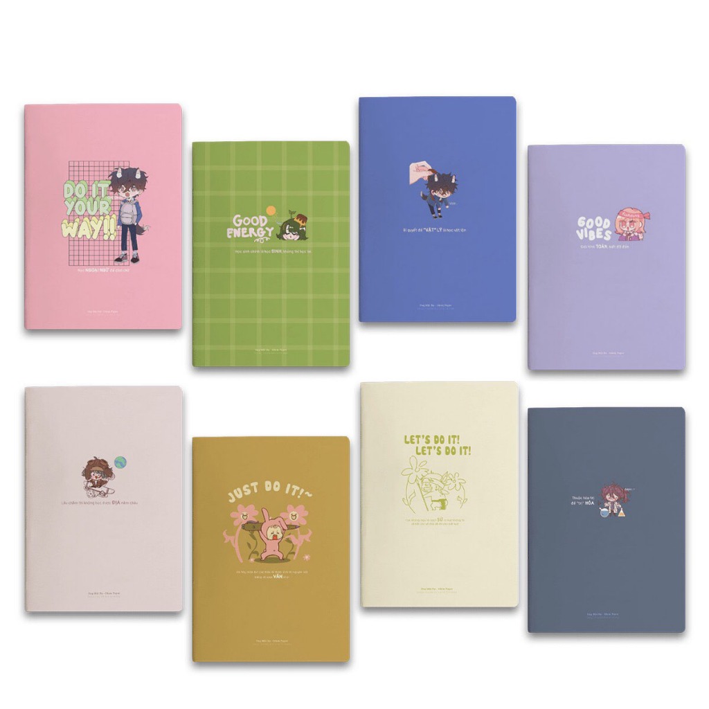Combo BST Vở  - 100gsm - 80 trang - Style Anime và Bìa Môn Học - Hàng Thanh Lý Lỗi Không Đáng Kể - Ong Mặt Bự