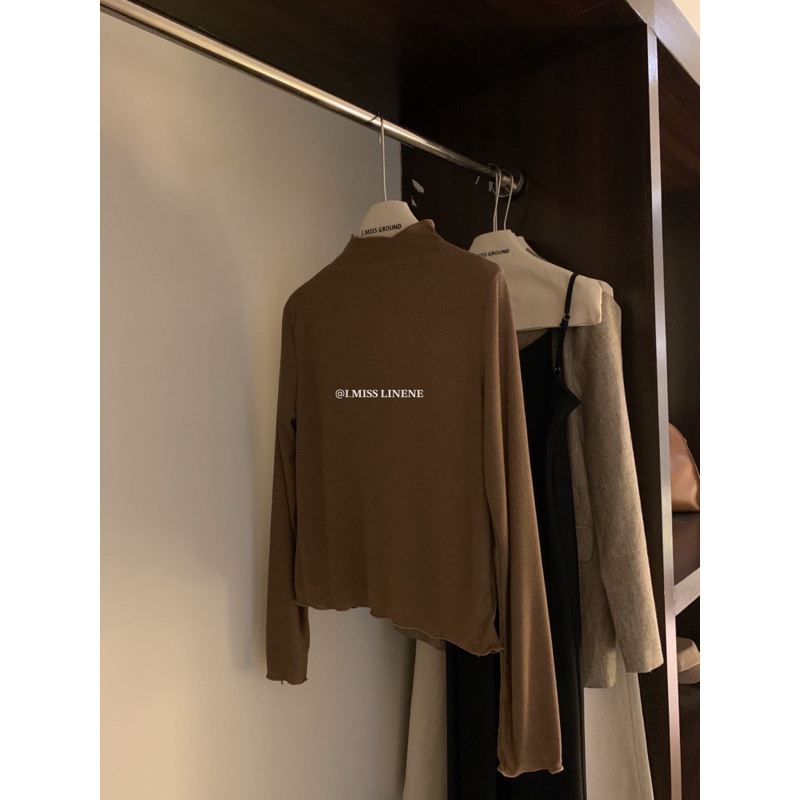 Áo thun viền sóng I MISS LINENE 30382 // Hàng có sẵn🇰🇷