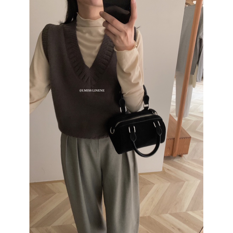 Áo thun viền sóng I MISS LINENE 30382 // Hàng có sẵn🇰🇷