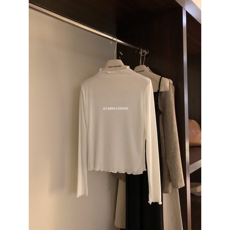 Áo thun viền sóng I MISS LINENE 30382 // Hàng có sẵn🇰🇷