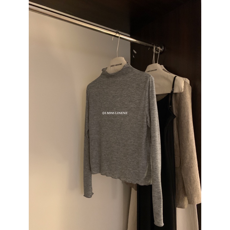 Áo thun viền sóng I MISS LINENE 30382 // Hàng có sẵn🇰🇷