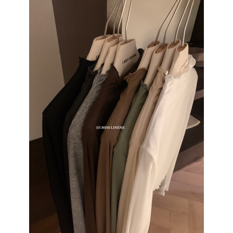 Áo thun viền sóng I MISS LINENE 30382 // Hàng có sẵn🇰🇷