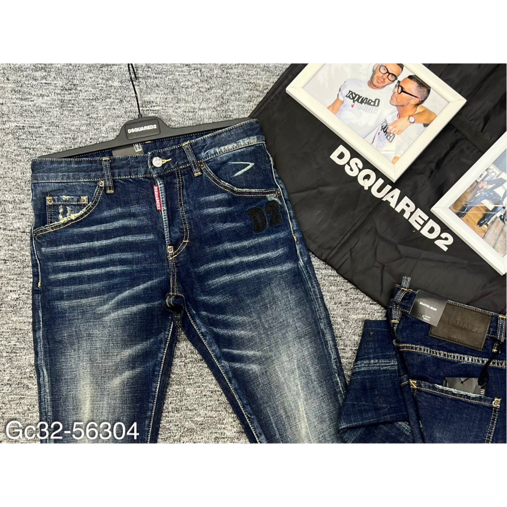 Quần Jean Xanh Nam D2 Đơn giản - Quần Jean Nam Trơn Hàng Cao Cấp