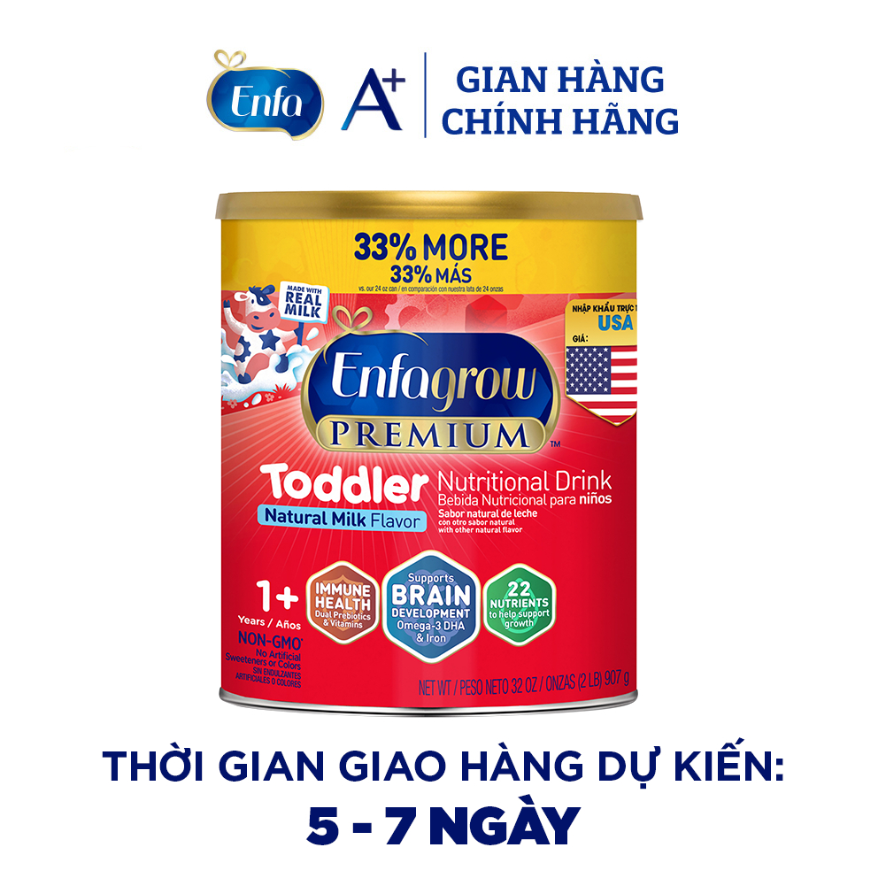 Sữa Bột Dinh Dưỡng Enfagrow Premium Toddler 907g/Lon