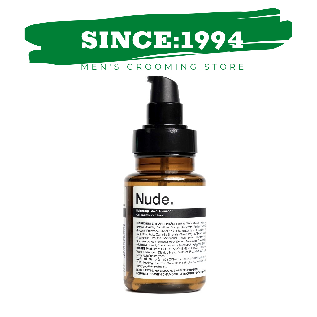 Sữa rửa mặt NUDE 120ml - Chính hãng Rusty Lab