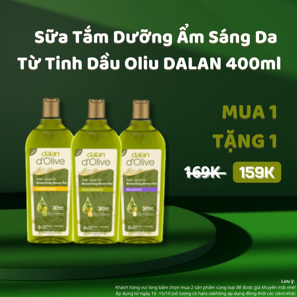Sữa Tắm Dưỡng Da Tinh Dầu Olive Dalan d'Olive 400ml
