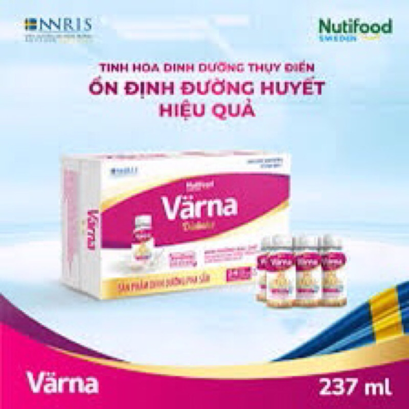 Thùng 24 Chai Sản Phẩm Dinh Dưỡng Pha Sẵn Nutifood Varna Diabets Chai 237ml.