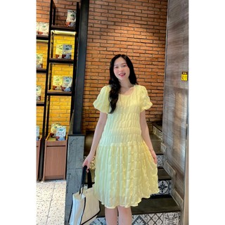 MUMMUM/ Đầm bầu ô nhún đuôi cá sang chảnh