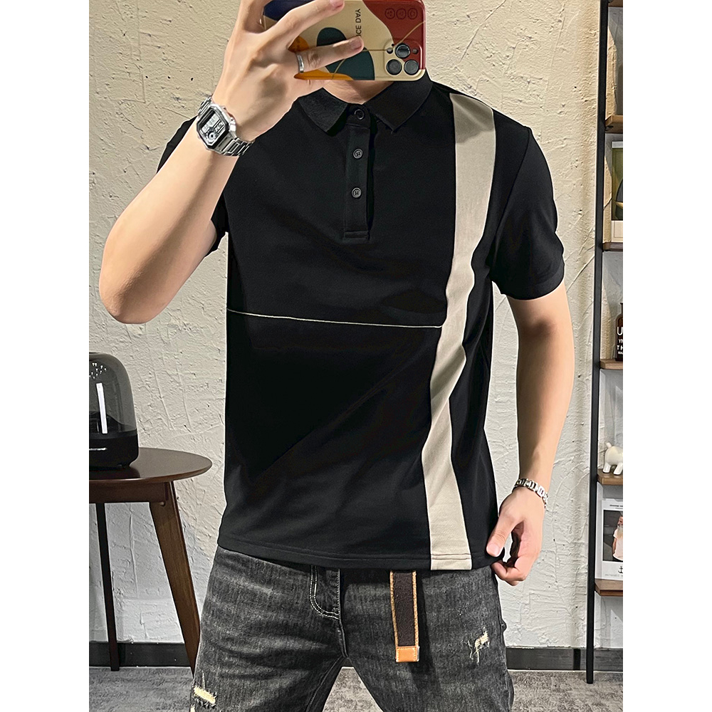 Áo Thun Nam  - Áo Polo Nam Một Sọc Cao Cấp Co Giãn 4 Chiều ms1 - FOX Men- PAZZIN STORE