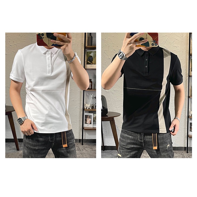 Áo Thun Nam  - Áo Polo Nam Một Sọc Cao Cấp Co Giãn 4 Chiều ms1 - FOX Men- PAZZIN STORE