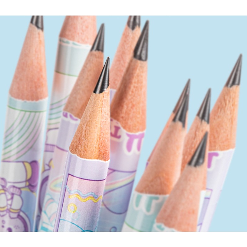 Hộp 8 bút chì 2B Deli hình Thỏ Phi Hành Gia dễ thương - 58209