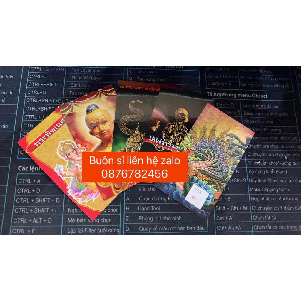 Set 10 thẻ cào lô số in sẵn 2 số và 3 số thái lan