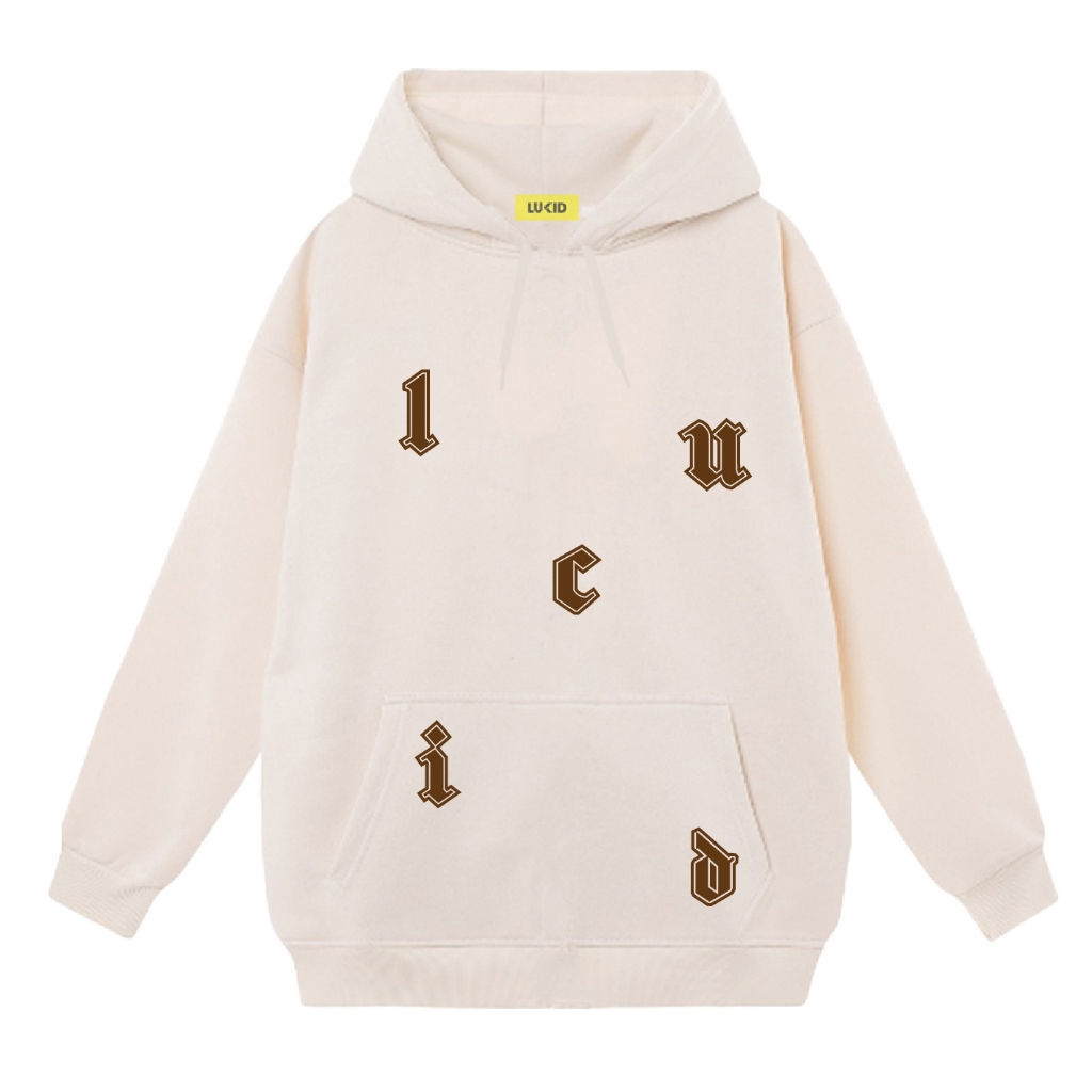 Áo Hoodie Local Brand Unisex LUCID LETTER Nam Nữ Nỉ Bông Mũ 2 Lớp