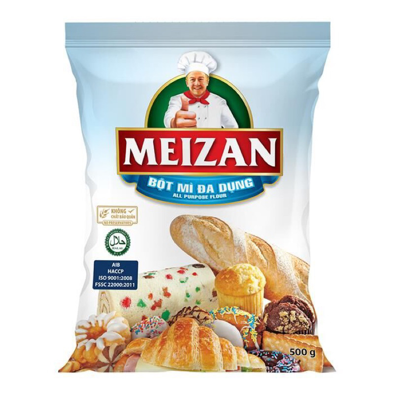 Bột mì đa dụng cao cấp MEIZAN bịch 500g và 1kg