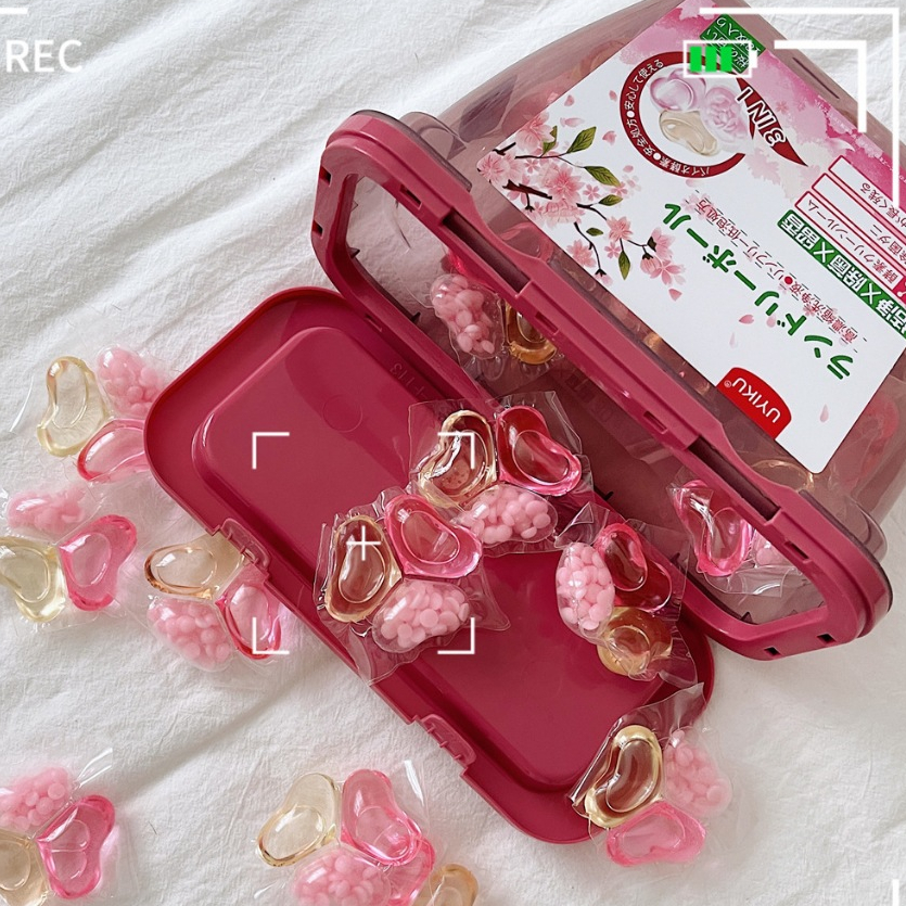Viên giặt nước hoa 3in1 UYIKU Nhật Bản, đậm đặc gấp 3 lần, khử khuẩn, lưu hương bền lâu hộp 18 viên