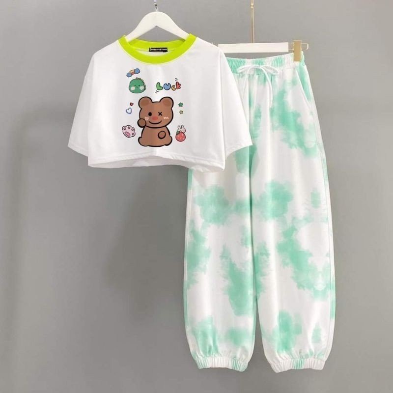 Sét Bộ croptop bé gái sz 12- 45 ký nhiều màu quần áo học sinh cấp 1.2