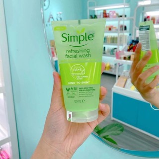Sữa rửa mặt Simple refreshing (hàng chính hãng) 150ml