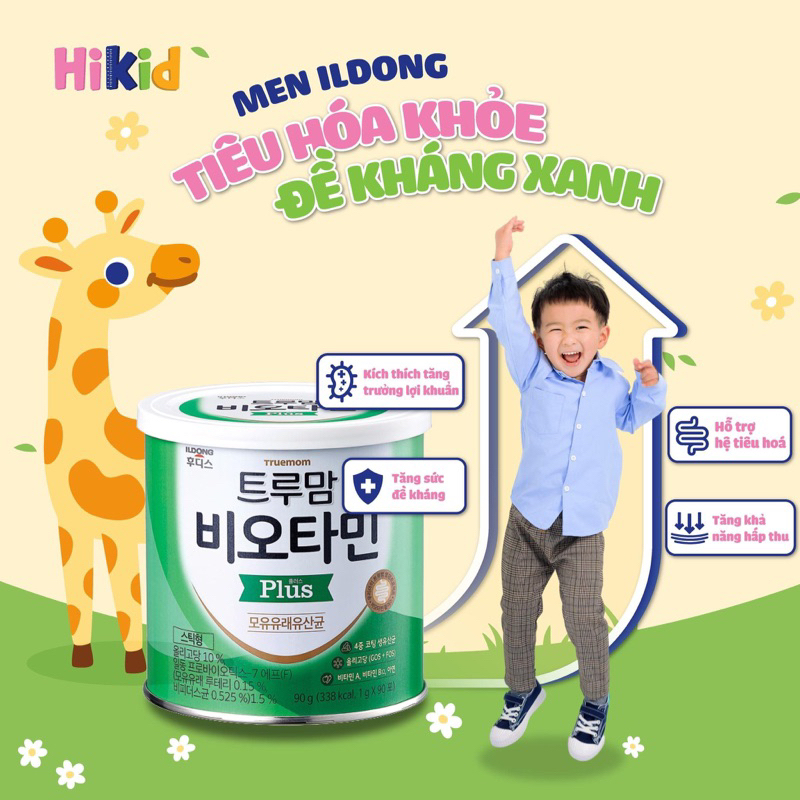 Sữa Non ILDONG PLUS Số 1&2, Men, Sắt ILDONG Loại 90 Gói