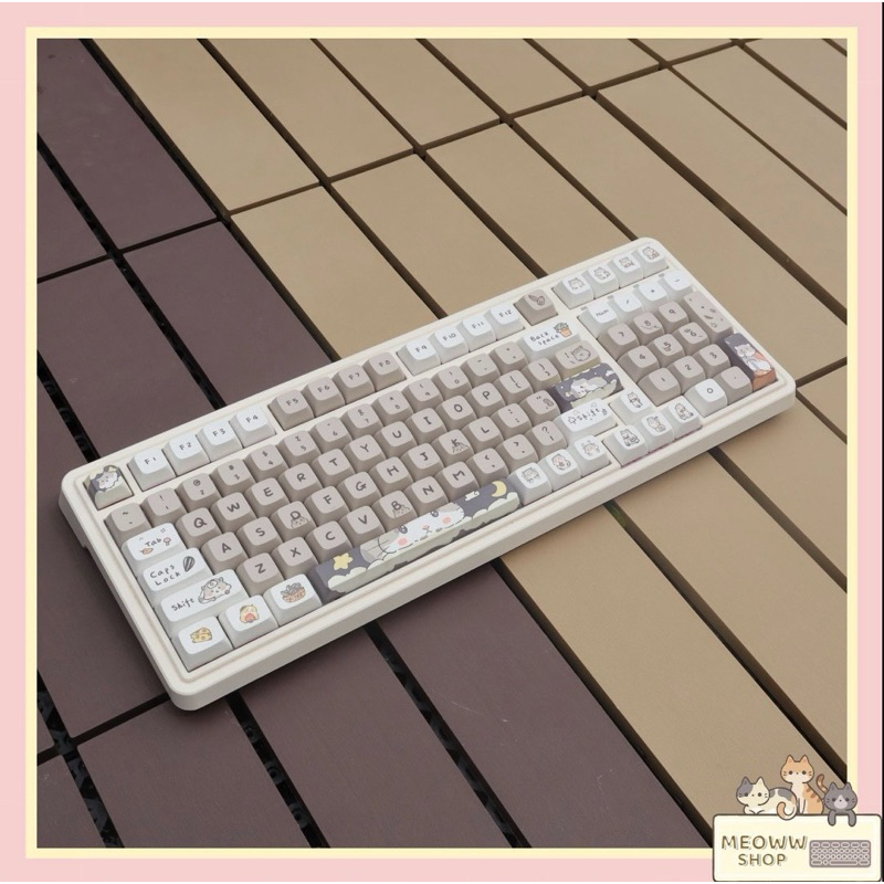 Keycap XDA cute Meow Meow cho bàn phím cơ giá rẻ