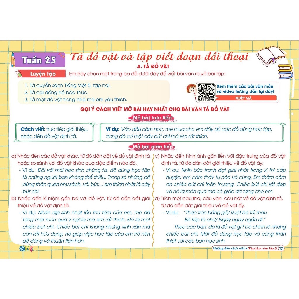 Sách - Hướng Dẫn Cách Viết Tập Làm Văn Lớp 5 - Cả Năm