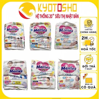 Bỉm Merries dán/quần mẫu mới, nội địa Nhật NB96/S88/M64/M68/L58/L50/XL44/XXL28