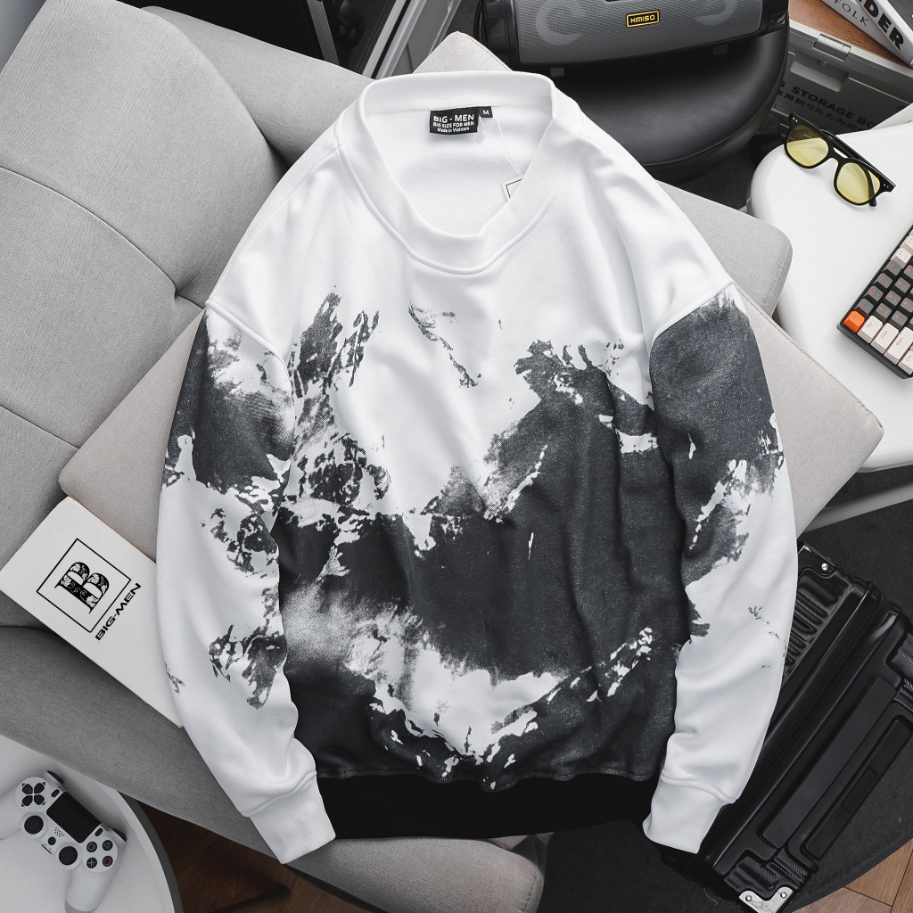 Big size - Áo sweater big size form unisex in hình núi độc lạ < 140kg Big Men