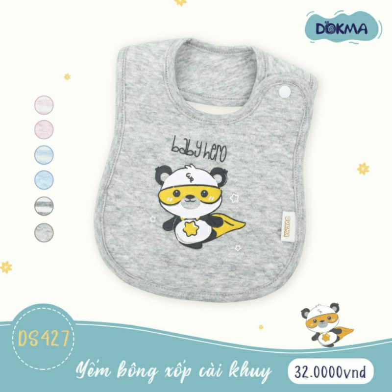 YẾM COTTON CÀI KHUY CHO BÉ DOKMA