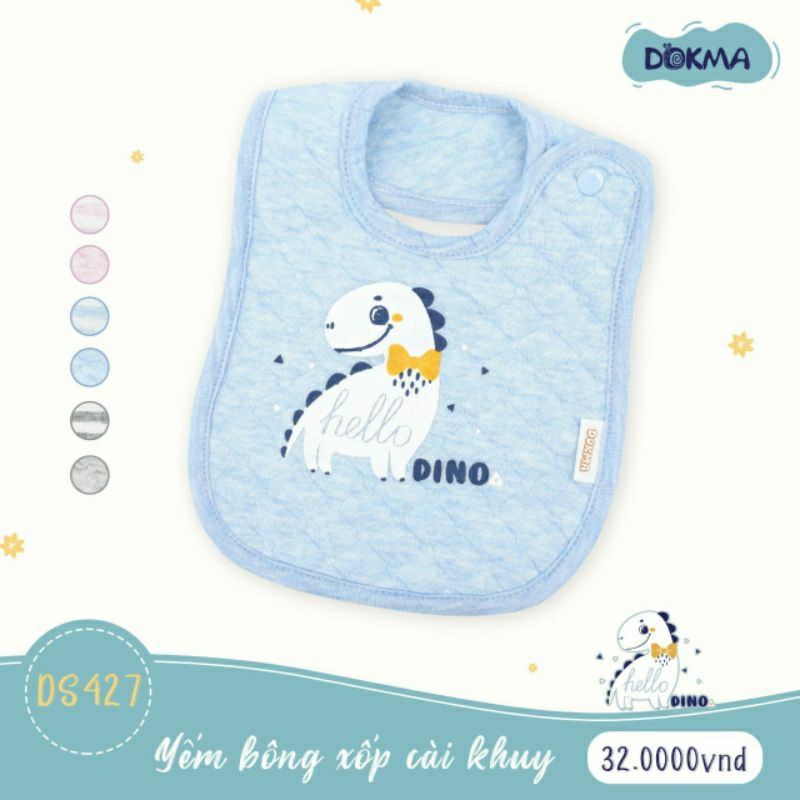 YẾM COTTON CÀI KHUY CHO BÉ DOKMA