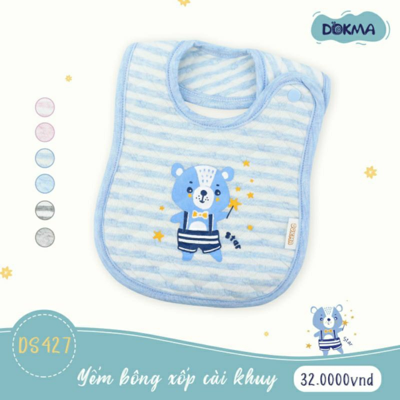 YẾM COTTON CÀI KHUY CHO BÉ DOKMA
