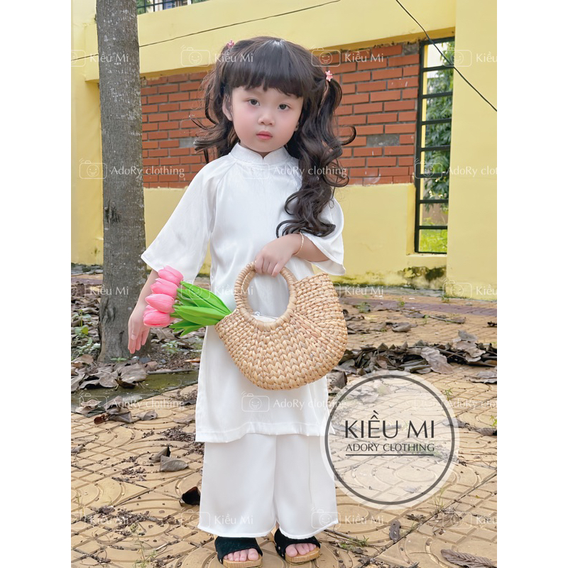 ÁO DÀI GẤM CHO BÉ CHẤT SIÊU ĐẸP