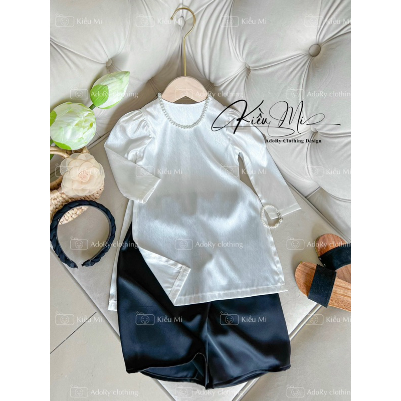 ÁO DÀI GẤM CHO BÉ CHẤT SIÊU ĐẸP