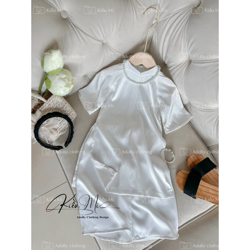 ÁO DÀI GẤM CHO BÉ CHẤT SIÊU ĐẸP
