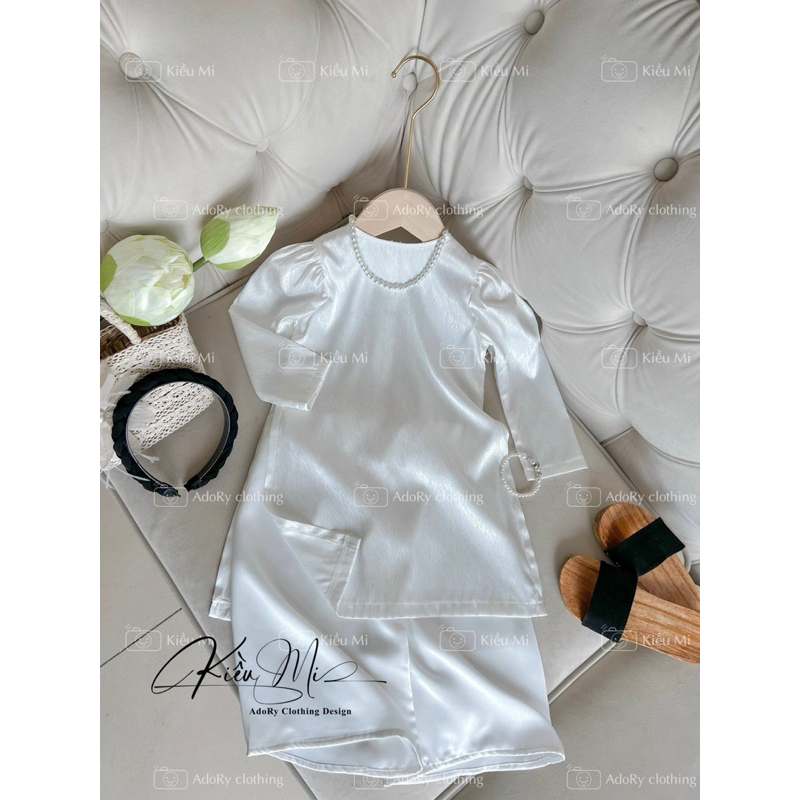 ÁO DÀI GẤM CHO BÉ CHẤT SIÊU ĐẸP