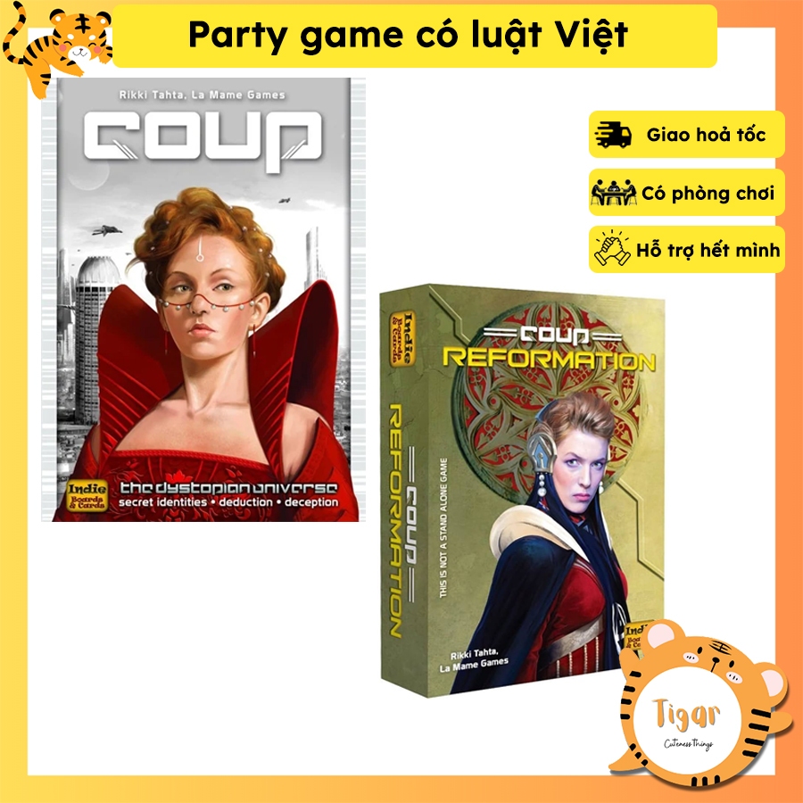 Boardgame Coup Bản Tiếng Anh Coup Reformation - Vòng xoáy Quyền Lực