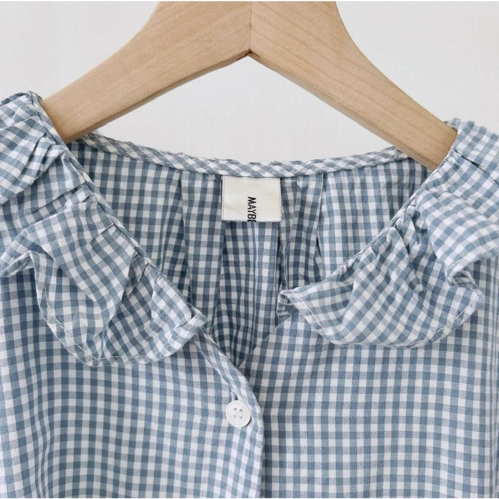 Áo sơ mi kẻ sọc , áo sơ mi DOM.studio tay ngắn chất liệu cotton