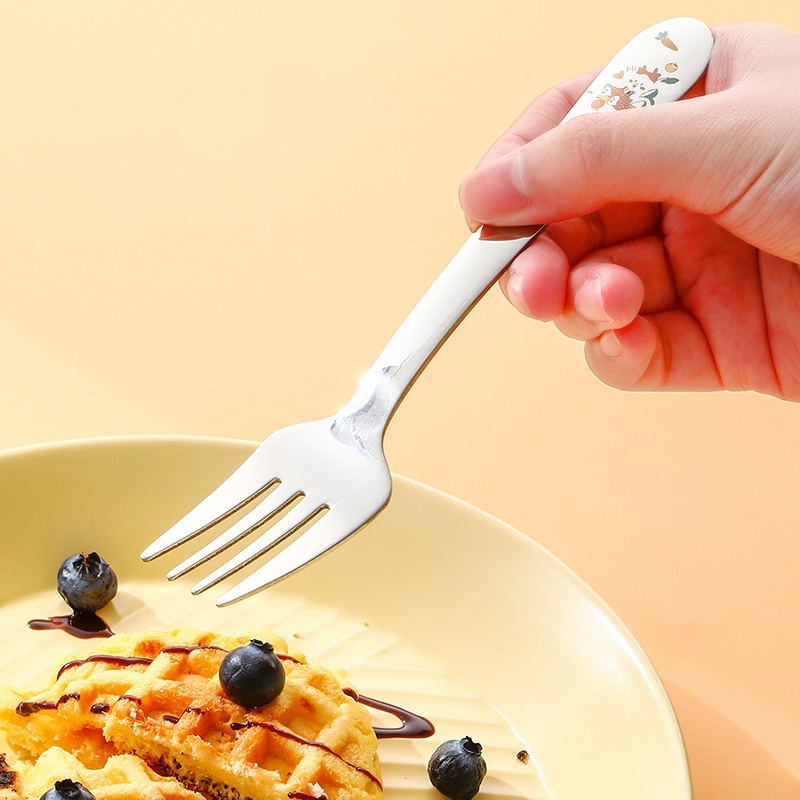 Thìa ăn dặm cho bé ăn cơm cháo, sữa chua, hình ảnh hoạt hình thìa inox 304 hàng cao cấp Có hộp đựng XR FTCJ