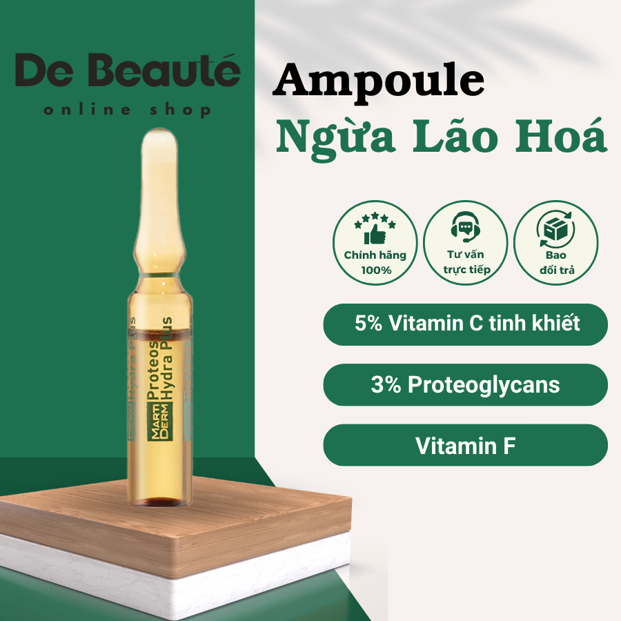 Tinh chất cấp ẩm, giữ nước cao giúp da căng bóng, mềm mịn Martiderm The Originals Proteos Hydra Plus