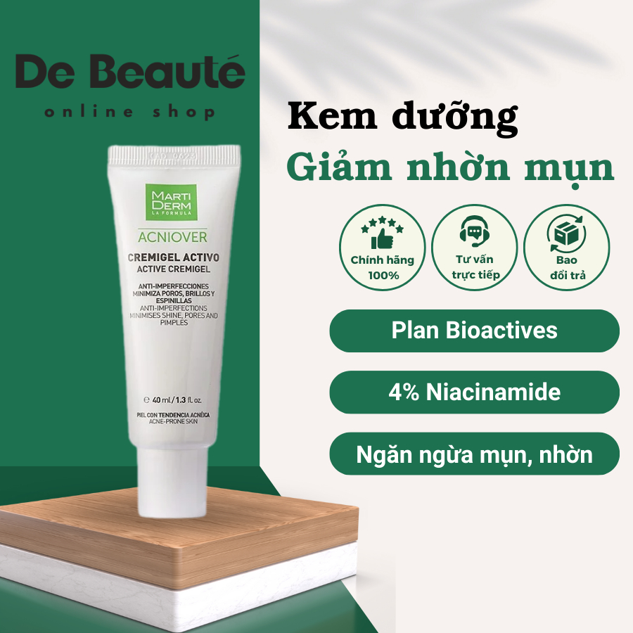 Kem Dưỡng Giảm Nhờn, Giảm Mụn Và Se Lỗ Chân Lông MartiDerm Acniover Active Cremigel