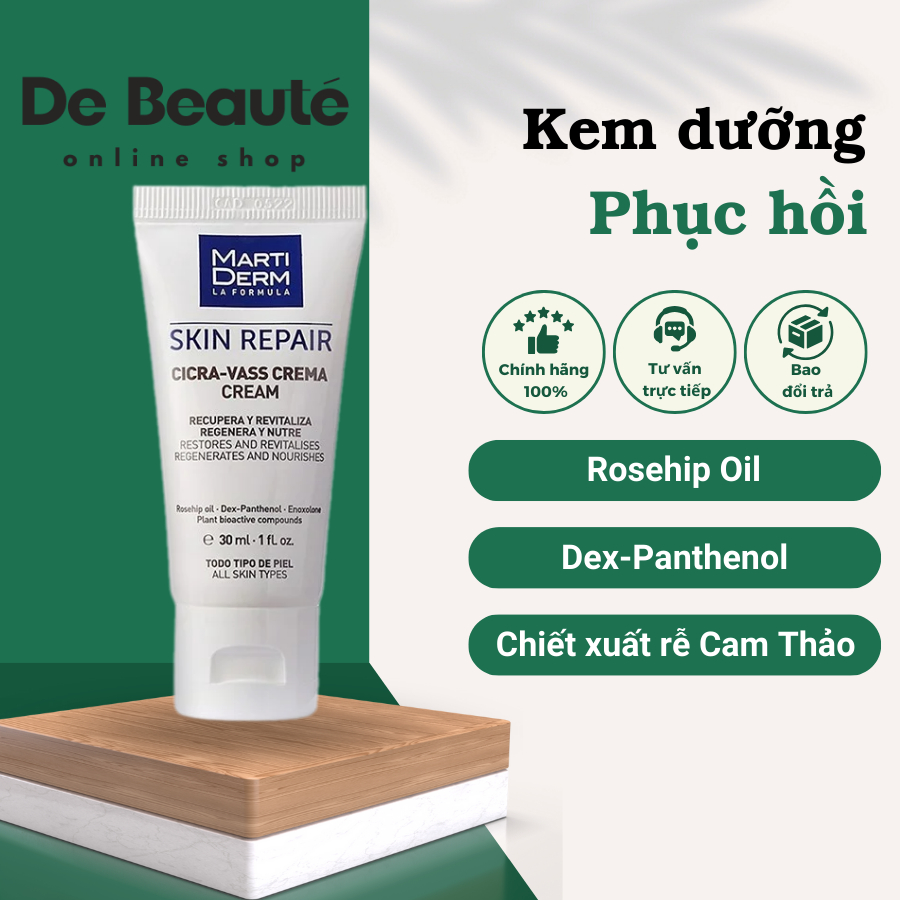 Kem Dưỡng B5 MartiDerm Skin Repair Cicra Vass Cream Giúp Tái Tạo & Phục Hồi Làn Da Tổn Thương 30ml