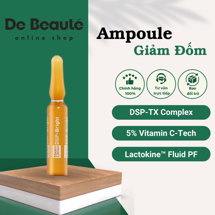 Tinh Chất Dưỡng Sáng Đều Màu Da, Giảm Đốm Sắc Tố MartiDerm Pigment Zero DSP Bright Ampoule