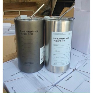 Ly giữ nhiệt inox kèm ống hút