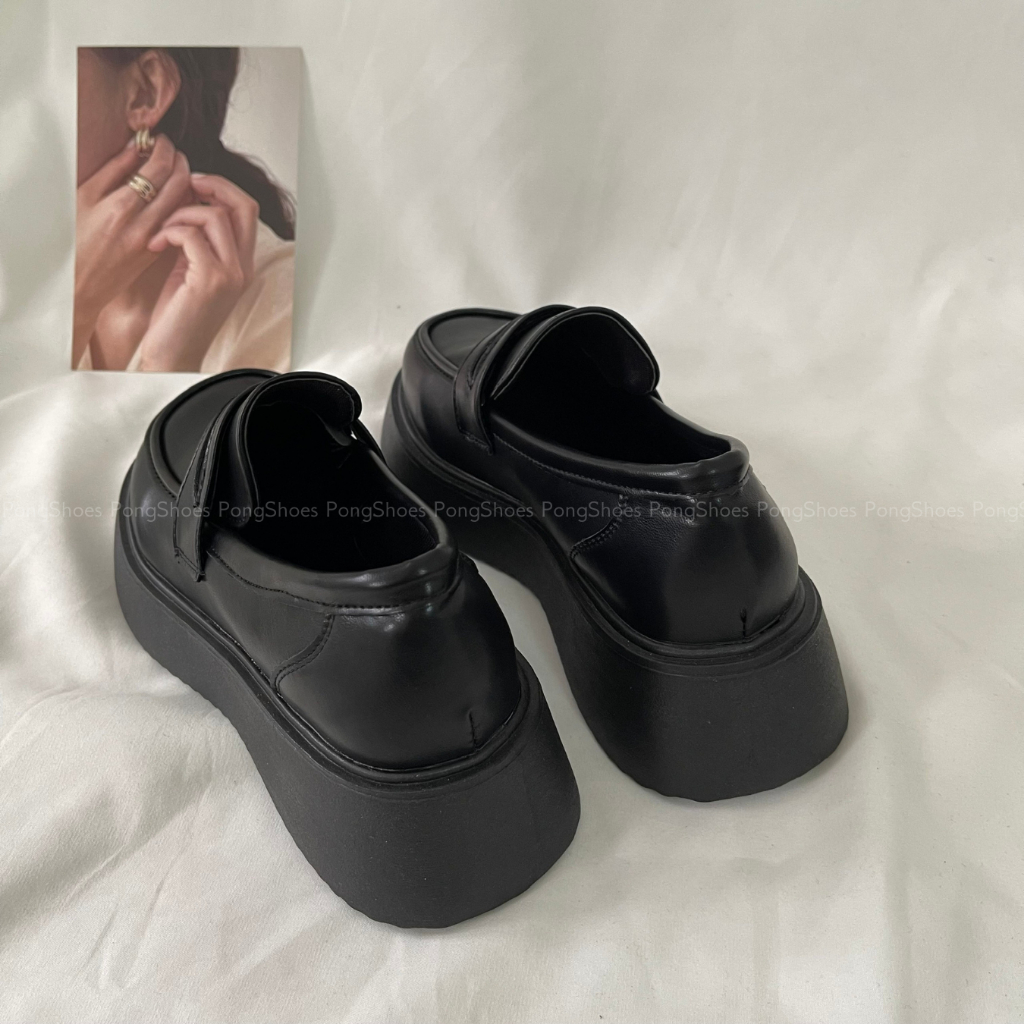 Giày Loafer Pong Shoes Mũi Tròn- Full Box- Mã 1620
