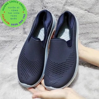 GIÀY LƯỜI NHỰA CROCS LITERIDE PACER 360 SLIP ON XỊN ĐÉT CHO NAM MÀU XANH NAVY FULL BOX