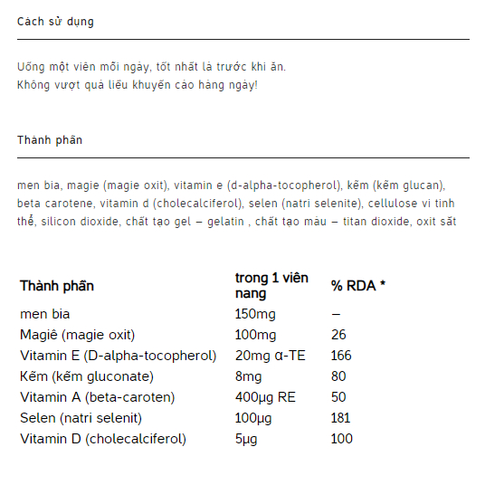 Viên uống giảm mụn viêm, mụn nội tiết Biotrade Acnaut Food Supplement