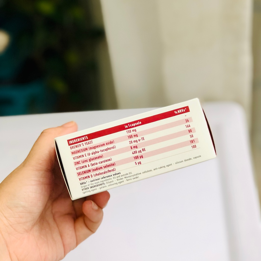 Viên uống giảm mụn viêm, mụn nội tiết Biotrade Acnaut Food Supplement