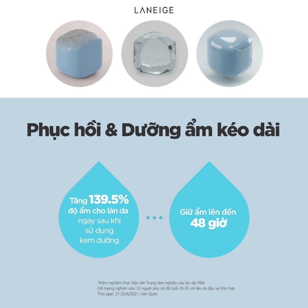 Kem Dưỡng Ẩm Cho Da Dầu Da Hỗn Hợp Laneige WaterBank Blue HA Cream 20ml