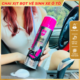 Bình xịt tẩy đa năng dạng bọt flamingo f002 650ml - vệ sinh nội thất ô tô, nội thất gia đình